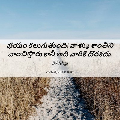Picture 06 - యెహెజ్కేలు 7:25 TELIRV - భయం కలుగుతుంది! - Bible Verse Picture