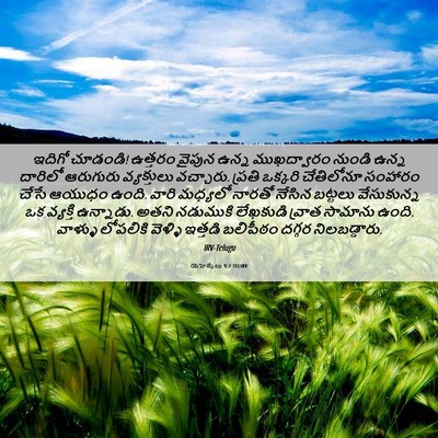 Picture 06 - యెహెజ్కేలు 9:2 TELIRV - ఇదిగో చూడండి! - Bible Verse Picture