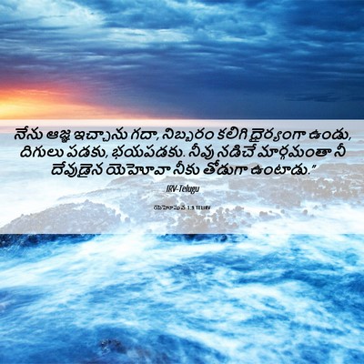 Picture 06 - యెహోషువ 1:9 TELIRV - నేను ఆజ్ఞ ఇచ్చాను - Bible Verse Picture