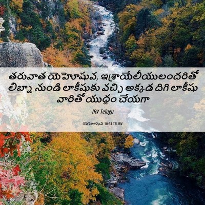 Picture 06 - యెహోషువ 10:31 TELIRV - తరువాత యెహోషువ, - Bible Verse Picture