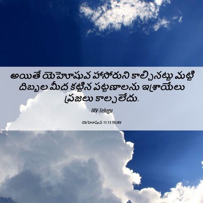Picture 06 - యెహోషువ 11:13 TELIRV - అయితే యెహోషువ - Bible Verse Picture