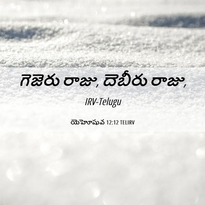 Picture 06 - యెహోషువ 12:12 TELIRV - గెజెరు రాజు, - Bible Verse Picture