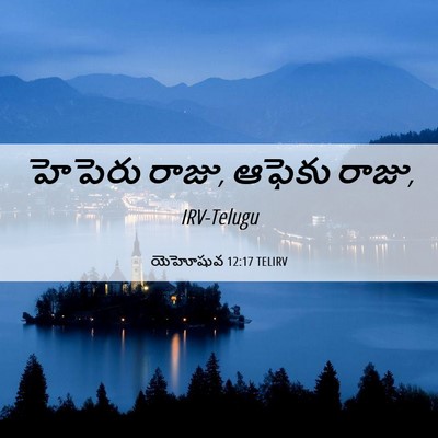 Picture 06 - యెహోషువ 12:17 TELIRV - హెపెరు రాజు, ఆఫెకు - Bible Verse Picture