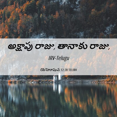 Picture 06 - యెహోషువ 12:20 TELIRV - అక్షాపు రాజు, - Bible Verse Picture