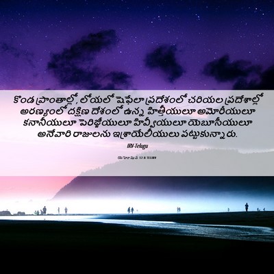 Picture 06 - యెహోషువ 12:8 TELIRV - కొండ ప్రాంతాల్లో, - Bible Verse Picture