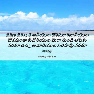 Picture 06 - యెహోషువ 13:4 TELIRV - దక్షిణ దిక్కున - Bible Verse Picture