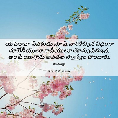 Picture 06 - యెహోషువ 13:8 TELIRV - యెహోవా సేవకుడు - Bible Verse Picture