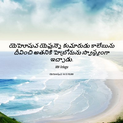 Picture 06 - యెహోషువ 14:13 TELIRV - యెహోషువ యెఫున్నె - Bible Verse Picture