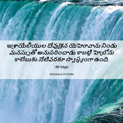 Picture 06 - యెహోషువ 14:14 TELIRV - ఇశ్రాయేలీయుల - Bible Verse Picture