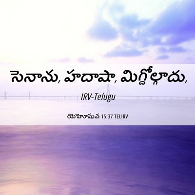 Picture 06 - యెహోషువ 15:37 TELIRV - సెనాను, హదాషా, - Bible Verse Picture
