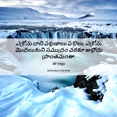 Picture 06 - యెహోషువ 15:45 TELIRV - ఎక్రోను దాని - Bible Verse Picture