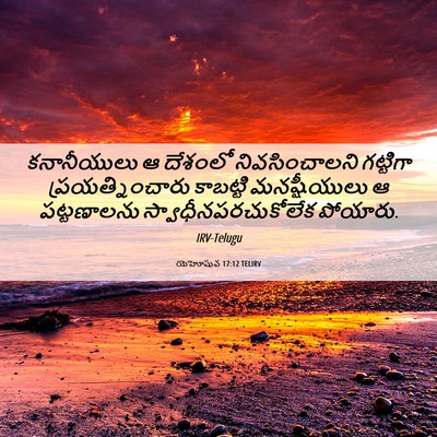Picture 06 - యెహోషువ 17:12 TELIRV - కనానీయులు ఆ - Bible Verse Picture