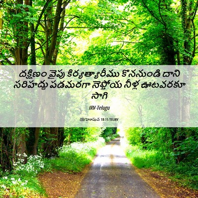 Picture 06 - యెహోషువ 18:15 TELIRV - దక్షిణం వైపు - Bible Verse Picture