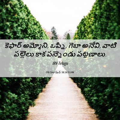 Picture 06 - యెహోషువ 18:24 TELIRV - కెఫార్ అమ్మోని, - Bible Verse Picture
