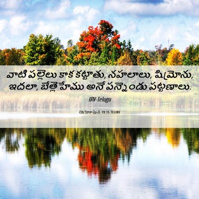 Picture 06 - యెహోషువ 19:15 TELIRV - వాటి పల్లెలు కాక - Bible Verse Picture