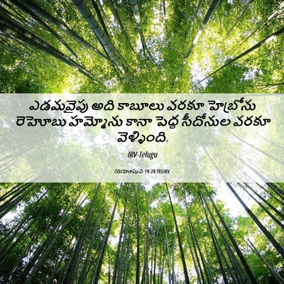 Picture 06 - యెహోషువ 19:28 TELIRV - ఎడమవైపు అది - Bible Verse Picture