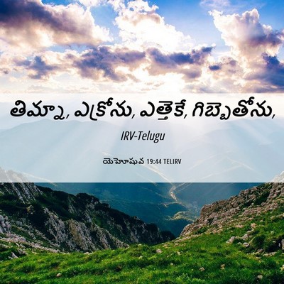 Picture 06 - యెహోషువ 19:44 TELIRV - తిమ్నా, ఎక్రోను, - Bible Verse Picture