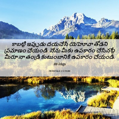 Picture 06 - యెహోషువ 2:12 TELIRV - కాబట్టి ఇప్పుడు - Bible Verse Picture