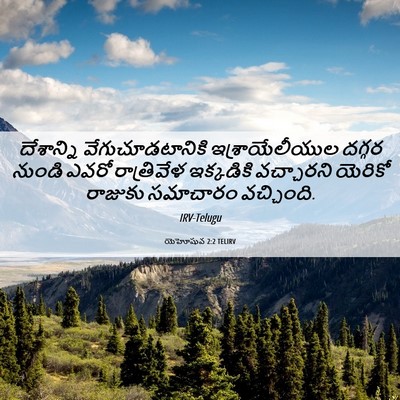 Picture 06 - యెహోషువ 2:2 TELIRV - దేశాన్ని - Bible Verse Picture