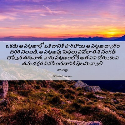 Picture 06 - యెహోషువ 20:4 TELIRV - ఒకడు ఆ పట్టణాల్లో - Bible Verse Picture