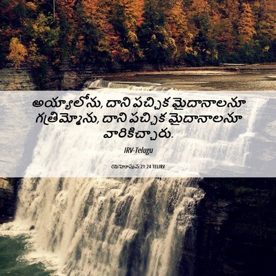 Picture 06 - యెహోషువ 21:24 TELIRV - అయ్యాలోను, దాని - Bible Verse Picture