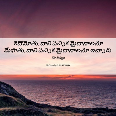 Picture 06 - యెహోషువ 21:37 TELIRV - కెదెమోతు, దాని - Bible Verse Picture
