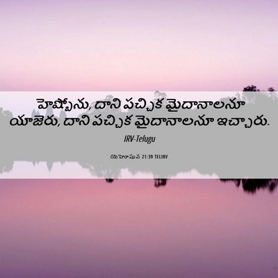 Picture 06 - యెహోషువ 21:39 TELIRV - హెష్బోను, దాని - Bible Verse Picture