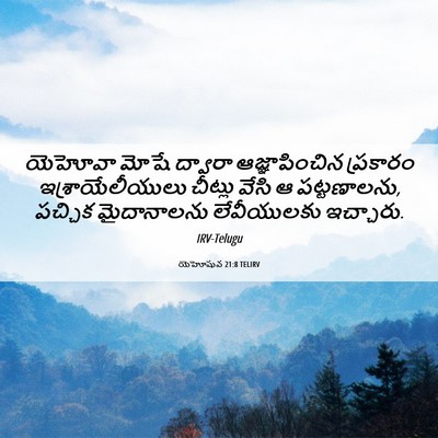 Picture 06 - యెహోషువ 21:8 TELIRV - యెహోవా మోషే - Bible Verse Picture