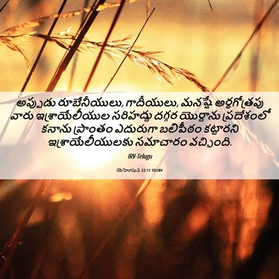 Picture 06 - యెహోషువ 22:11 TELIRV - అప్పుడు - Bible Verse Picture