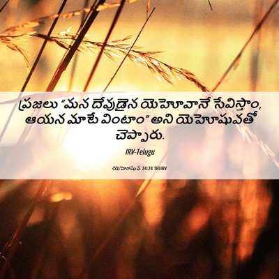Picture 06 - యెహోషువ 24:24 TELIRV - ప్రజలు “మన - Bible Verse Picture
