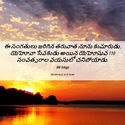 Picture 06 - యెహోషువ 24:29 TELIRV - ఈ సంగతులు జరిగిన - Bible Verse Picture