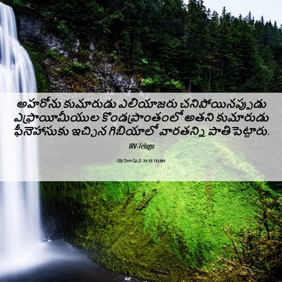Picture 06 - యెహోషువ 24:33 TELIRV - అహరోను కుమారుడు - Bible Verse Picture