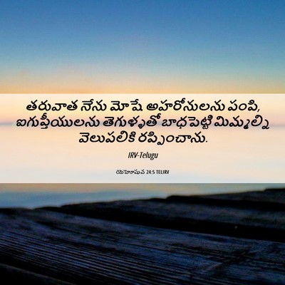 Picture 06 - యెహోషువ 24:5 TELIRV - తరువాత నేను మోషే - Bible Verse Picture