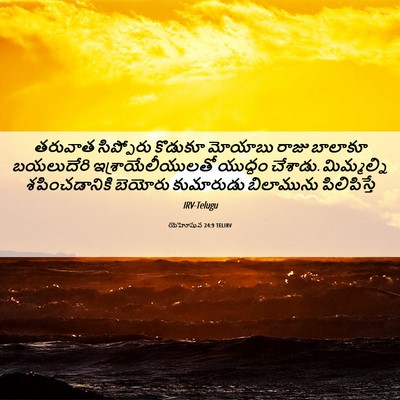 Picture 06 - యెహోషువ 24:9 TELIRV - తరువాత సిప్పోరు - Bible Verse Picture
