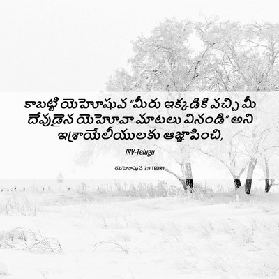 Picture 06 - యెహోషువ 3:9 TELIRV - కాబట్టి యెహోషువ - Bible Verse Picture