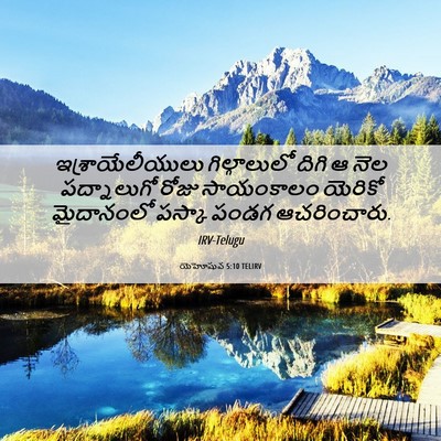 Picture 06 - యెహోషువ 5:10 TELIRV - ఇశ్రాయేలీయులు - Bible Verse Picture