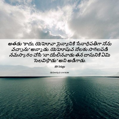 Picture 06 - యెహోషువ 5:14 TELIRV - అతడు “కాదు, యెహోవా - Bible Verse Picture