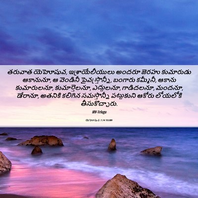 Picture 06 - యెహోషువ 7:24 TELIRV - తరువాత యెహోషువ, - Bible Verse Picture