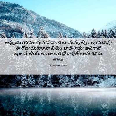 Picture 06 - యెహోషువ 7:25 TELIRV - అప్పుడు యెహోషువ - Bible Verse Picture