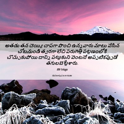 Picture 06 - యెహోషువ 8:19 TELIRV - అతడు తన చెయ్యి - Bible Verse Picture