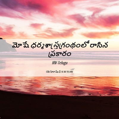 Picture 06 - యెహోషువ 8:30 TELIRV - మోషే - Bible Verse Picture