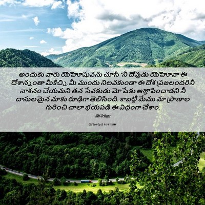 Picture 06 - యెహోషువ 9:24 TELIRV - అందుకు వారు - Bible Verse Picture