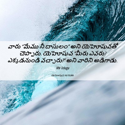 Picture 06 - యెహోషువ 9:8 TELIRV - వారు “మేము నీ - Bible Verse Picture