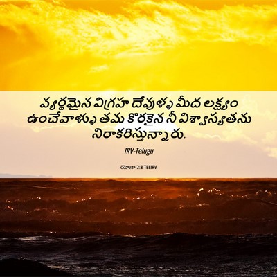 Picture 06 - యోనా 2:8 TELIRV - వ్యర్థమైన విగ్రహ - Bible Verse Picture