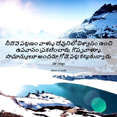 Picture 06 - యోనా 3:5 TELIRV - నీనెవె పట్టణం - Bible Verse Picture