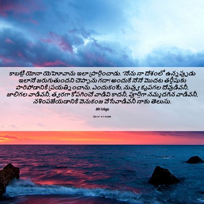 Picture 06 - యోనా 4:2 TELIRV - కాబట్టి యోనా - Bible Verse Picture