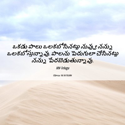 Picture 06 - యోబు 10:10 TELIRV - ఒకడు పాలు - Bible Verse Picture