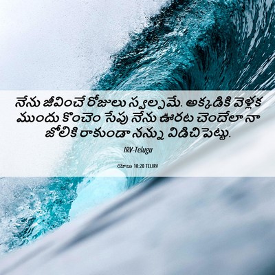 Picture 06 - యోబు 10:20 TELIRV - నేను జీవించే - Bible Verse Picture