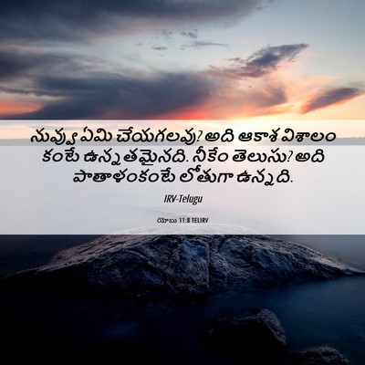 Picture 06 - యోబు 11:8 TELIRV - నువ్వు ఏమి - Bible Verse Picture
