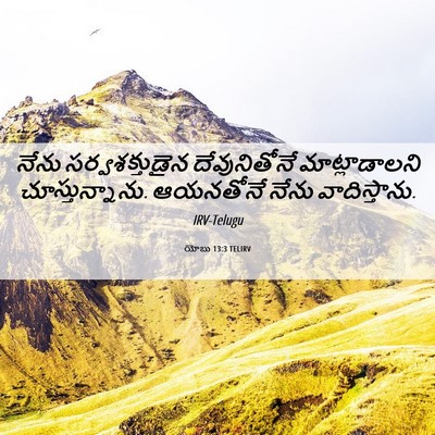 Picture 06 - యోబు 13:3 TELIRV - నేను సర్వశక్తుడైన - Bible Verse Picture